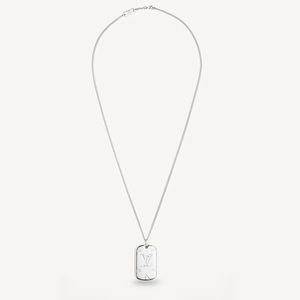 Louis Vuitton Silver Monogram Necklace